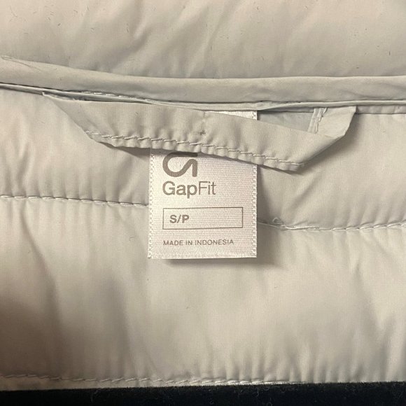 Gap Performance Fleece Puffer Jacket Pearl Blue Small - Picture 2 of 10
